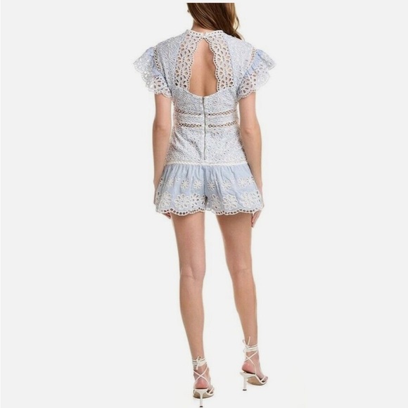 Saylor Shanice Lace Romper in Yankee Pinstripe Medium
Womens Cotton - Picture 7 of 15